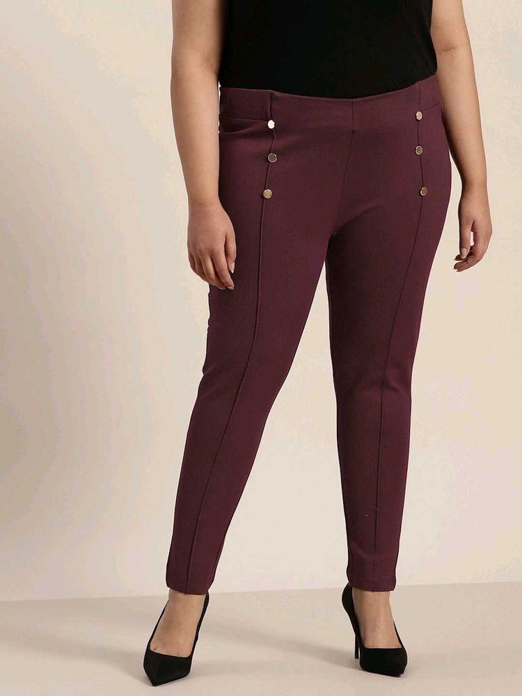 Sztori Women Plus Size Solid Treggings