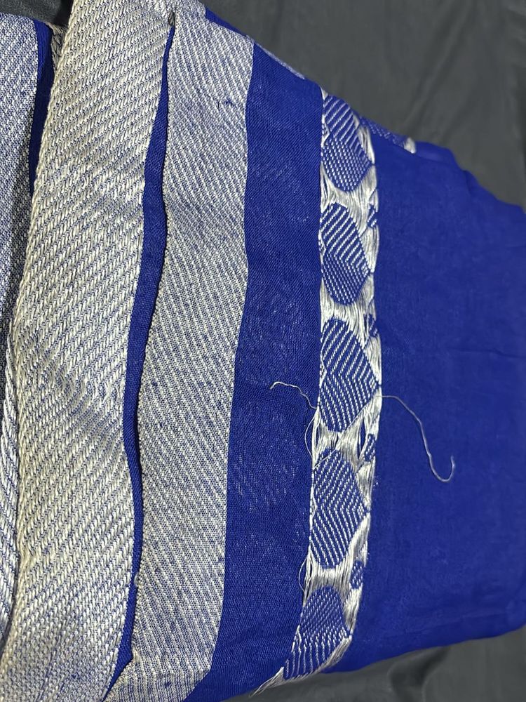 Navy Blue Handloom Saree