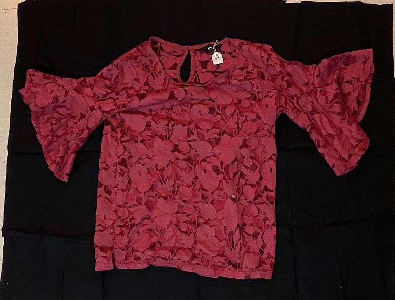 Floral Bell Sleeve Top