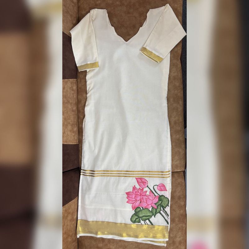 Hand-Painted Kerala Cotton Kurti