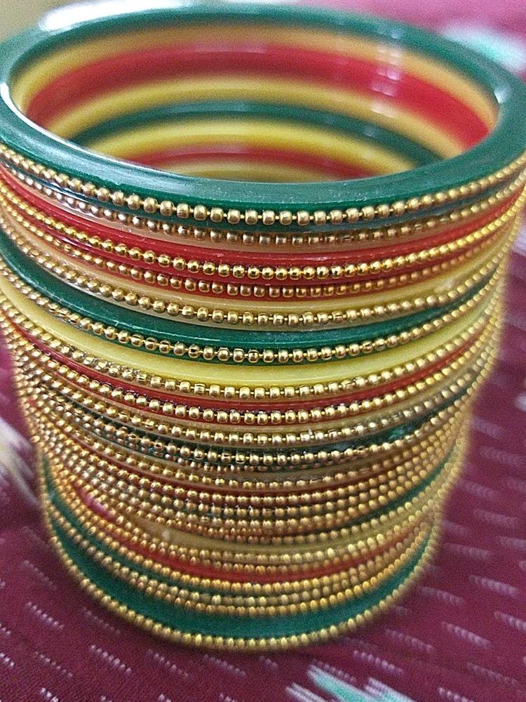 Colorful Beaded Bangle Set
