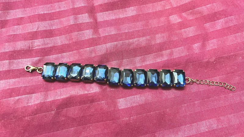 Blue And Gold Stone Bracelet