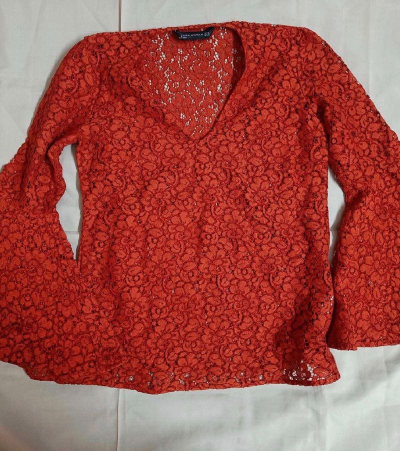 Zara Bell Sleeve Top