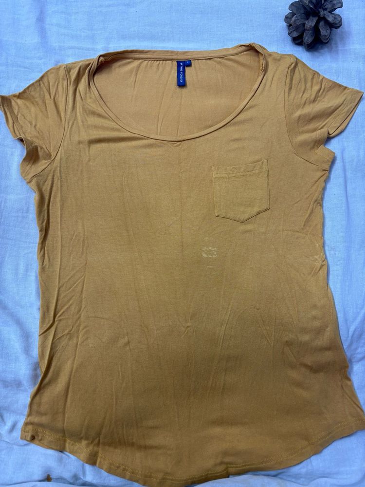 Mustard Pocket T-Shirt