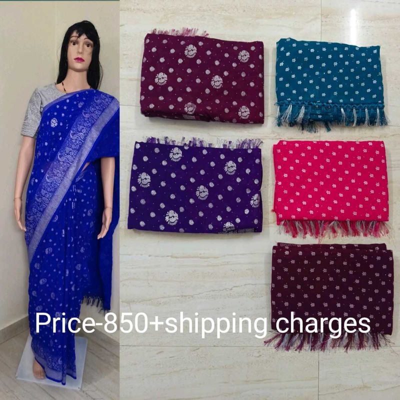 Elegant Indian Sarees - Set of Six