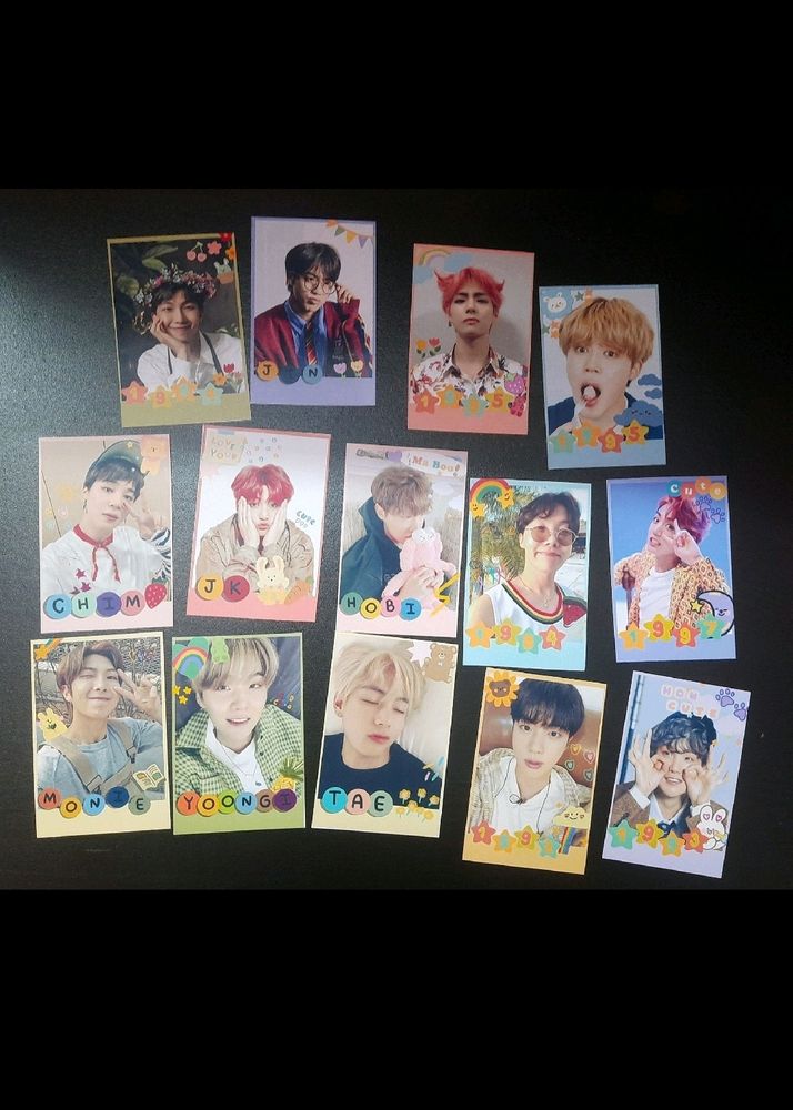 Bts Members 14 DECORATED Polaroid Photocards