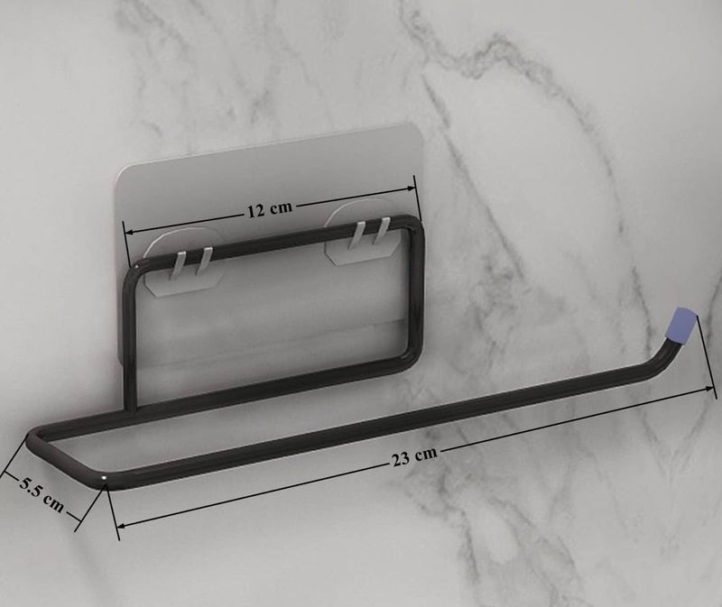 Plantex Self Adhesive GI Steel Toilet Paper Holder