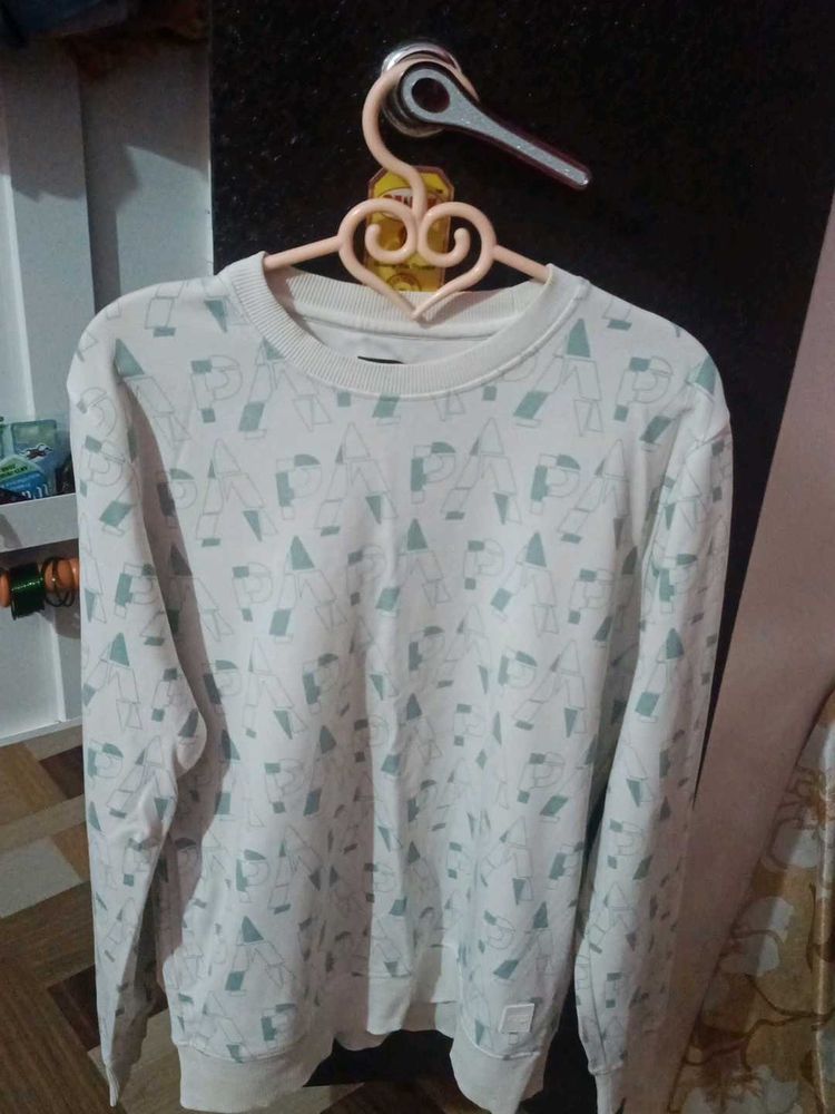 Patterned Crewneck Sweatshirt