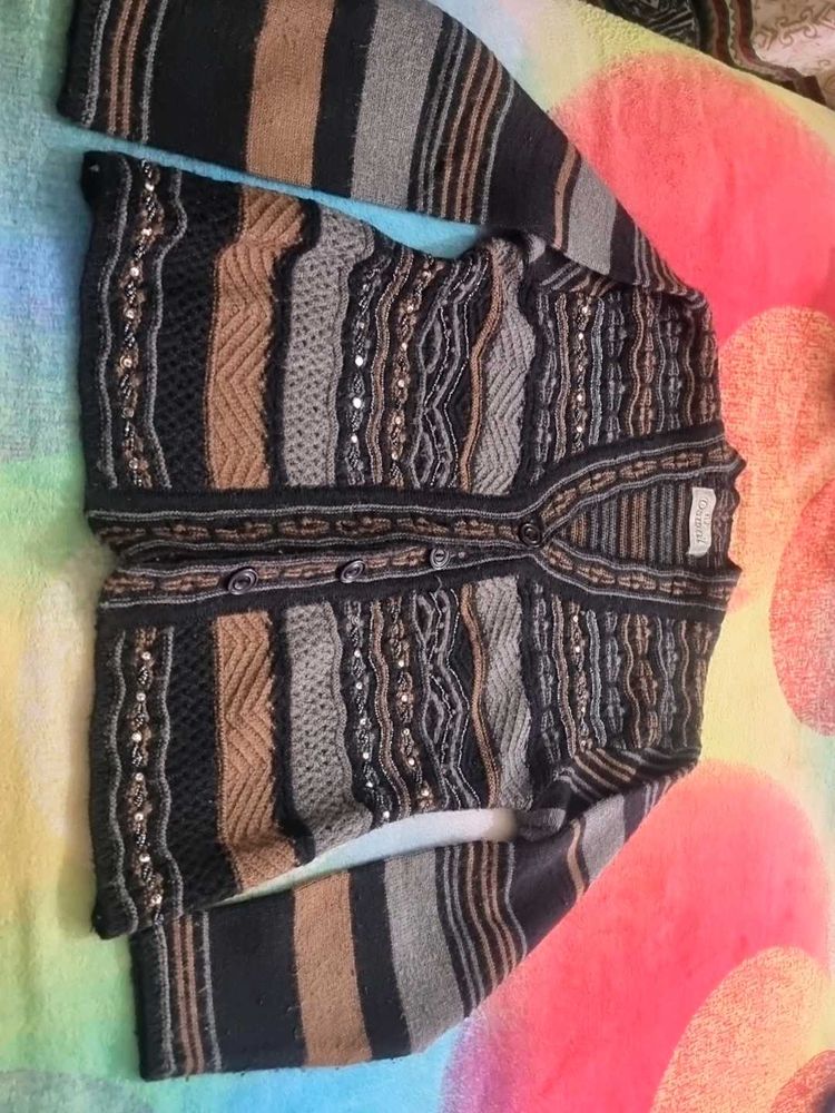 Striped Knit Cardigan