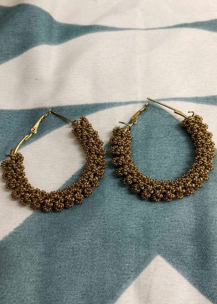 Golden Hoop Earrings