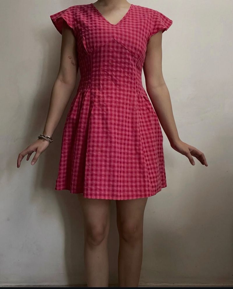 Pink Fit &amp; Flare Dress