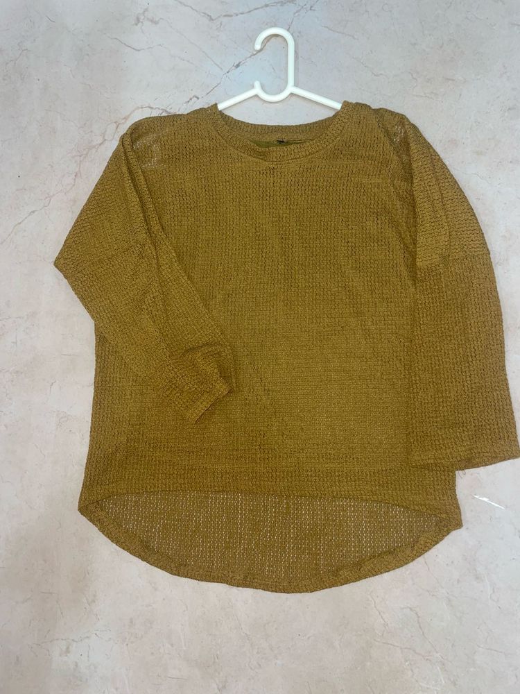 Olive Green Knit Top