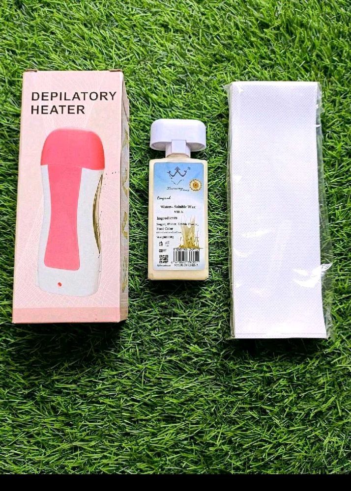 Waxing Kit With Heater, Wax And Strips