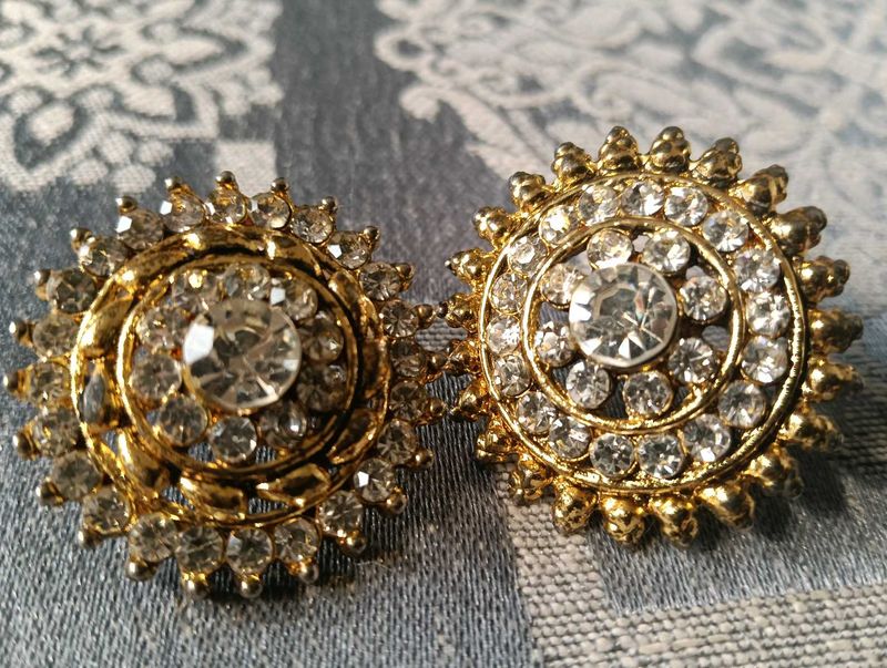 Gold Rhinestone Earrings