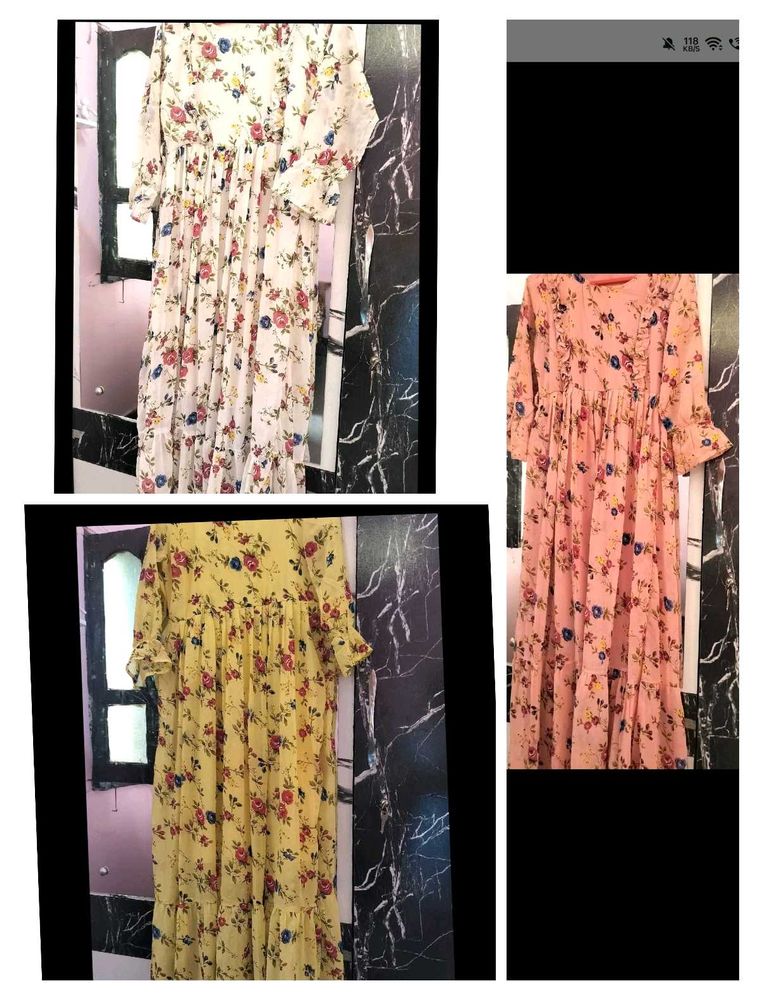 3 CHIFFON MAXI DRESS