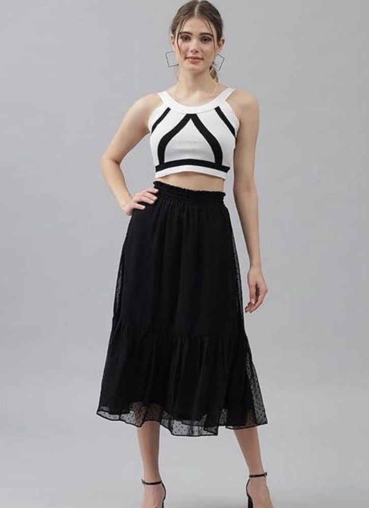 Black Tiered Skirt