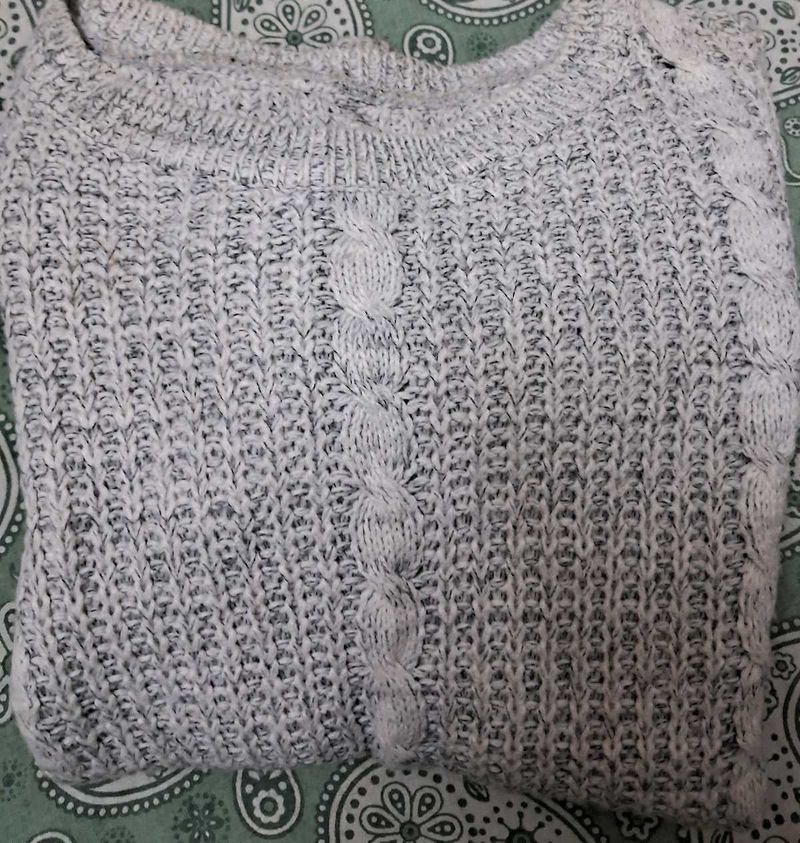 Cozy Grey Knit Sweater