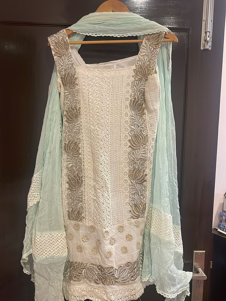 Pure Cotton With Lace Work