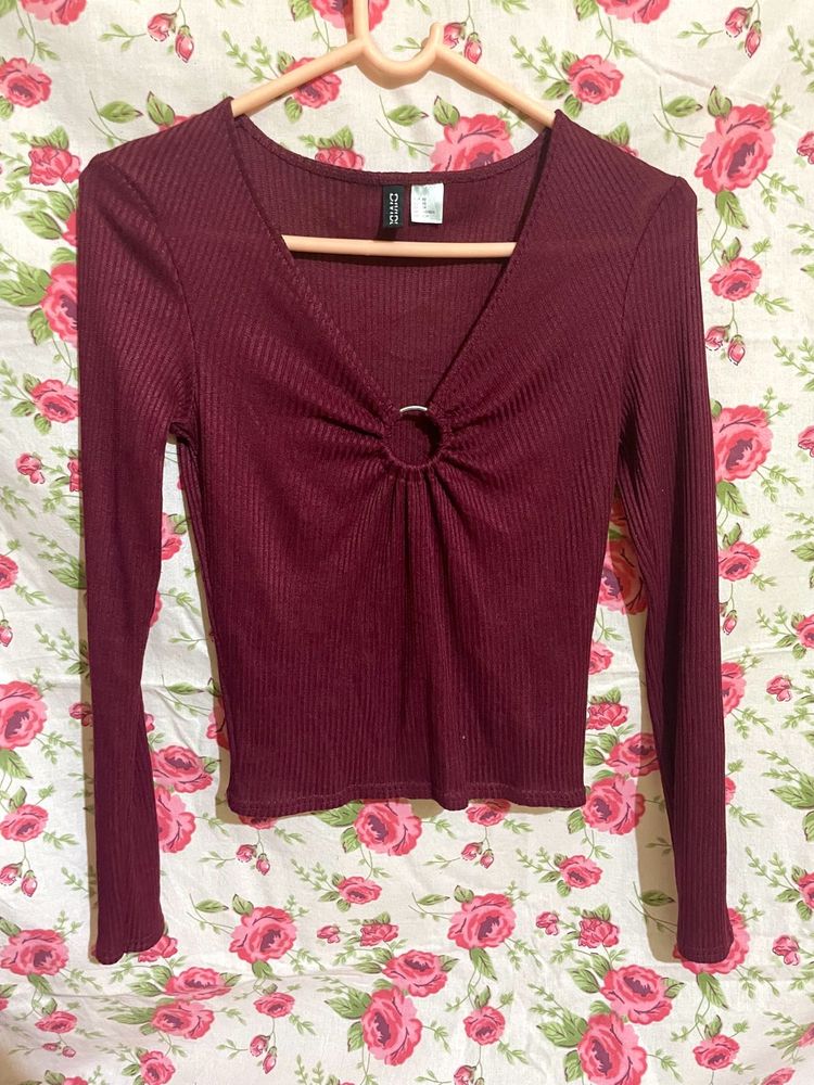 H&amp;M Ribbed Fit Top