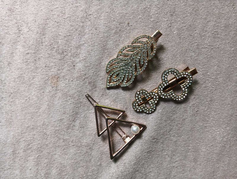 Set Of 3 Hair Clips