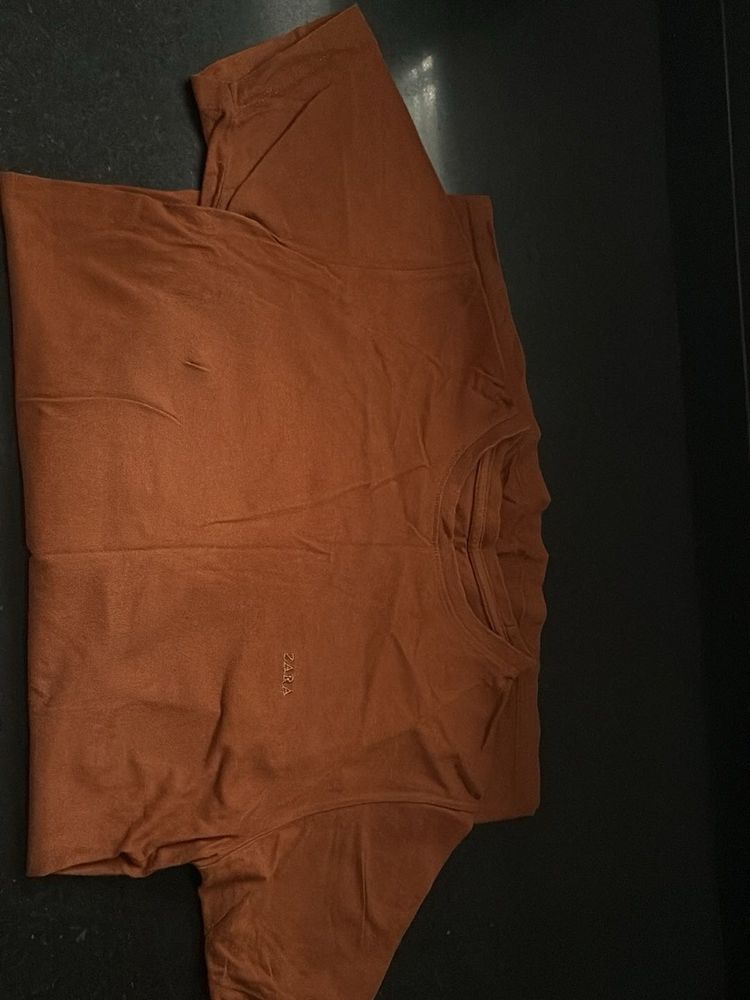 Zara Basic Brown T-shirt