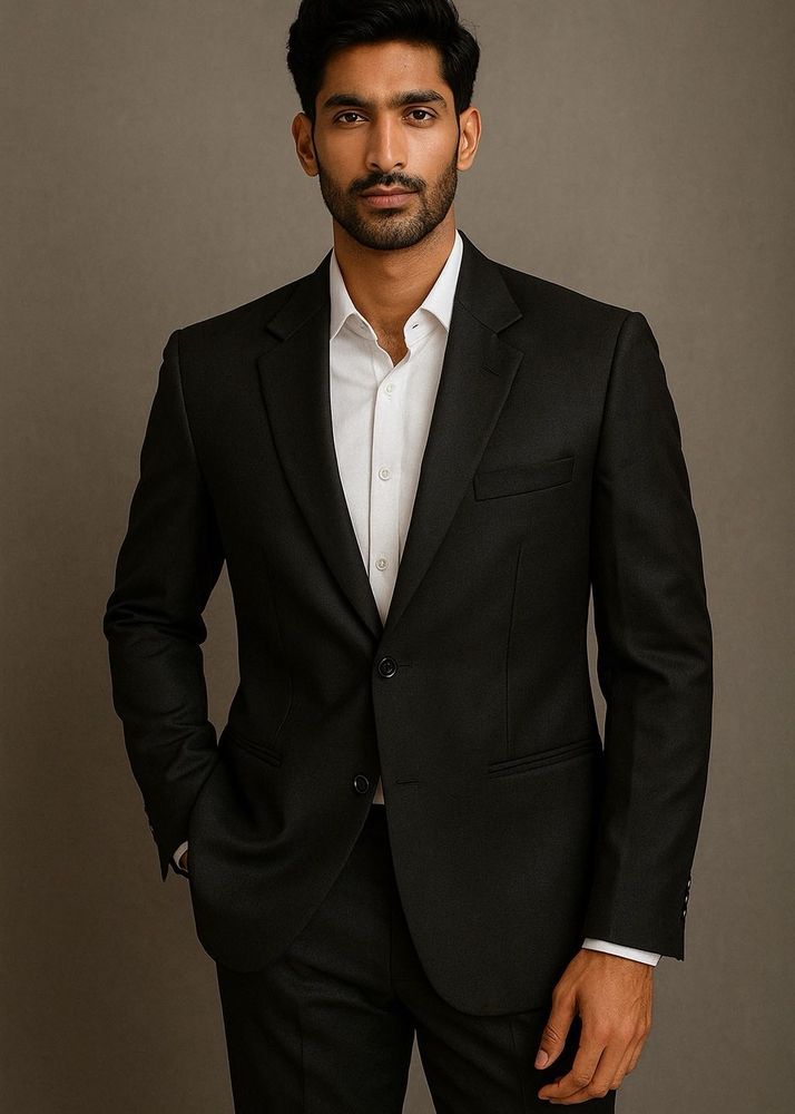 Sturdy Smart All Black Blazer For Men