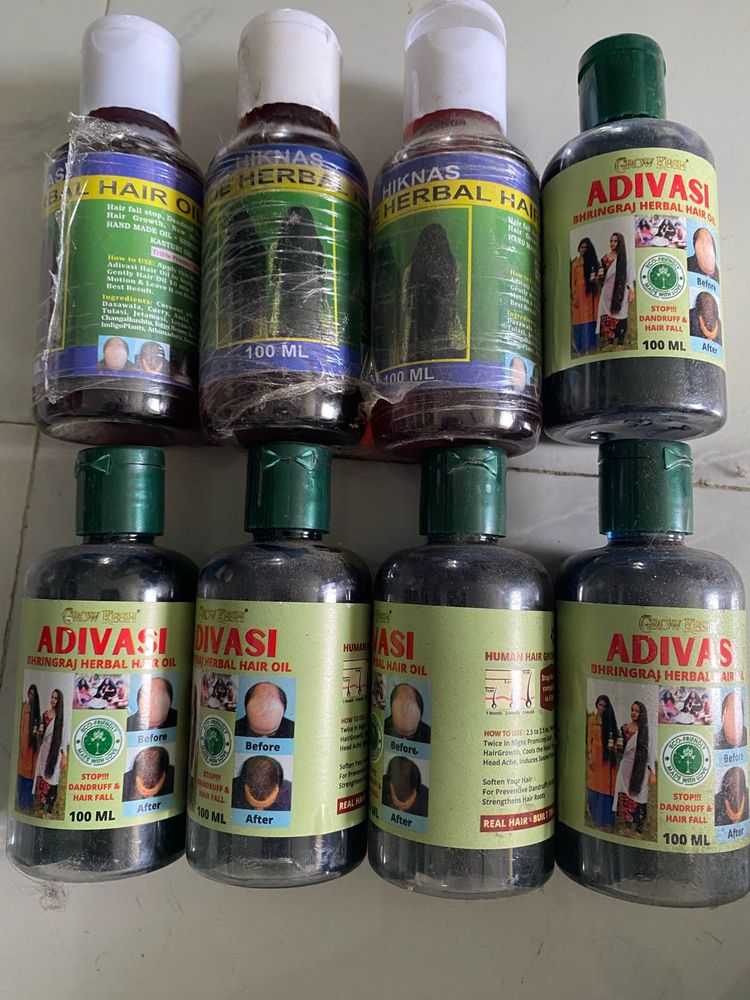 Adivasi &amp; Hiknas Hair Oil pack of 8