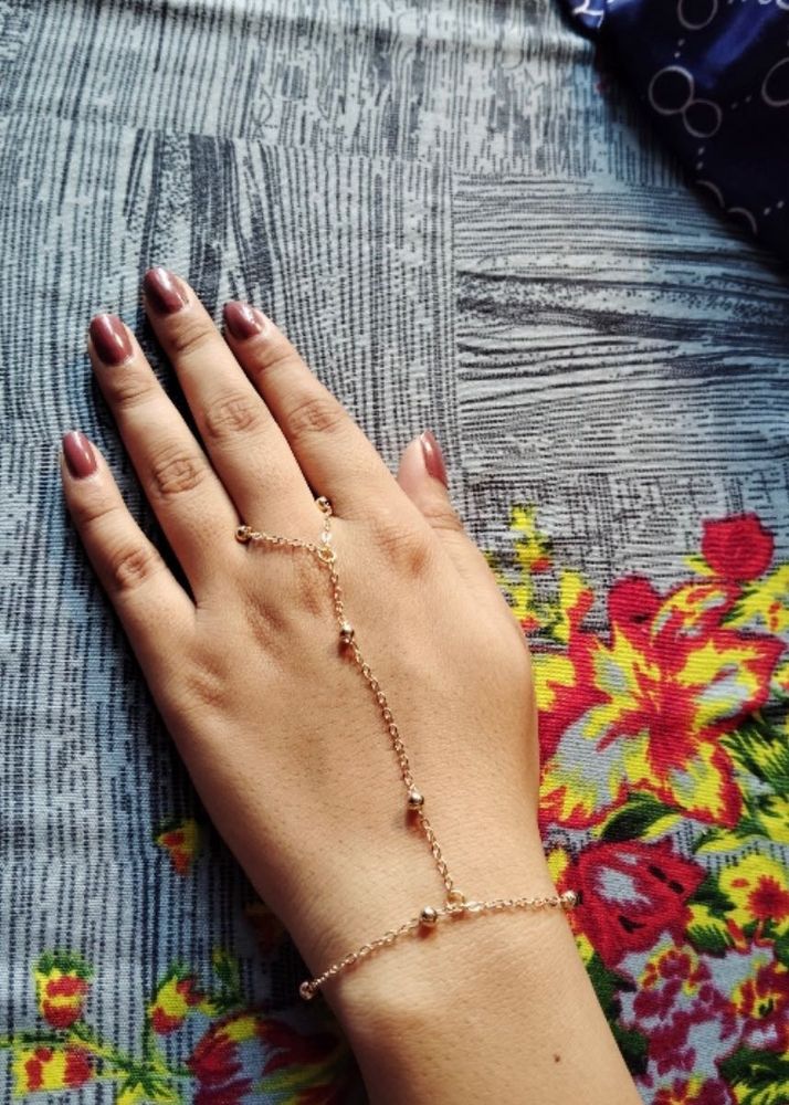 Gold Hand Chain with Ring- Get as a freebie