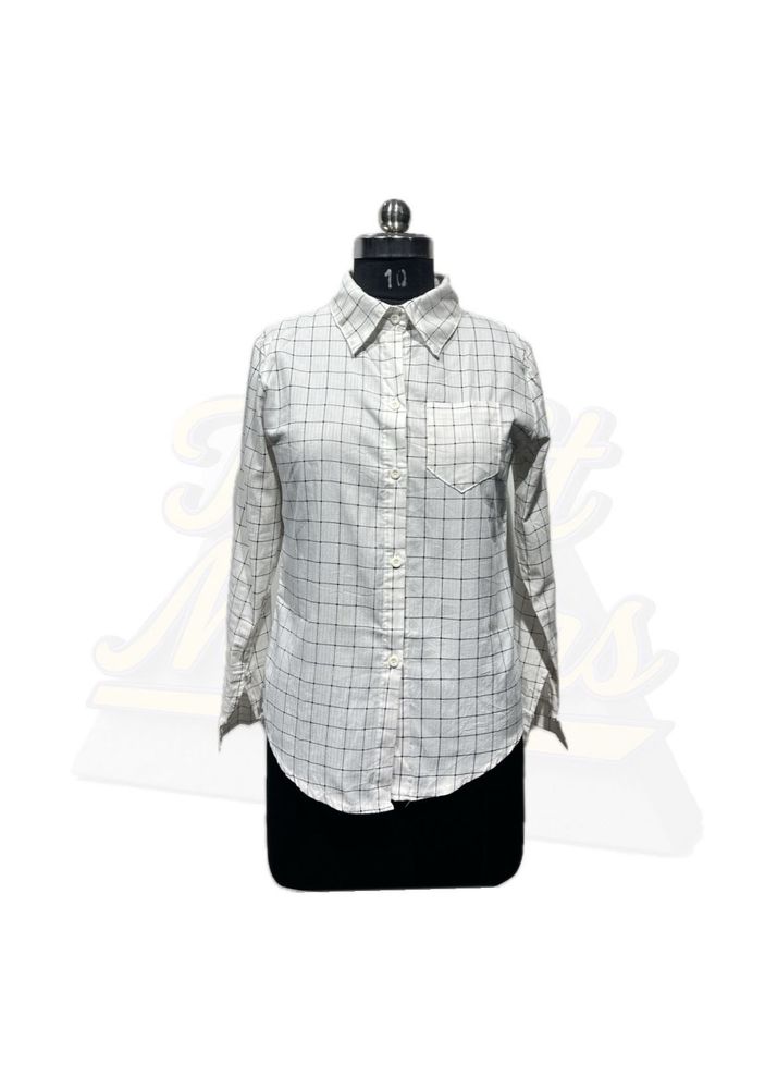 Checked White Shirt