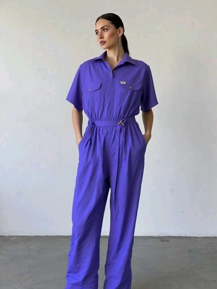 Blue Belted Jumpsuit