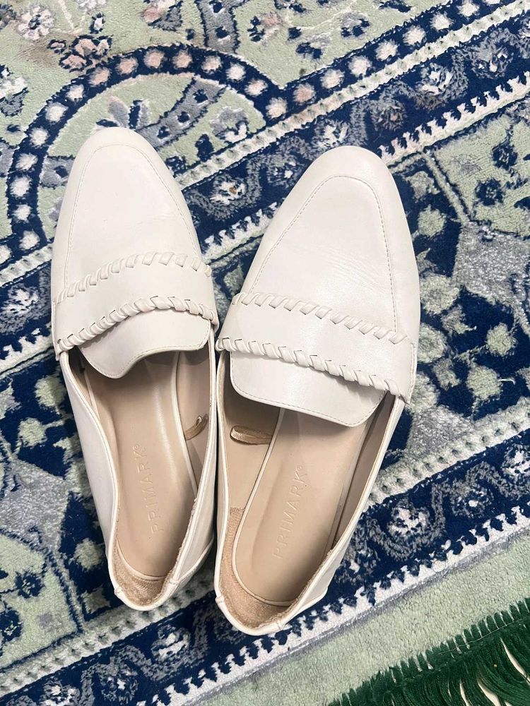 White Primark Loafers