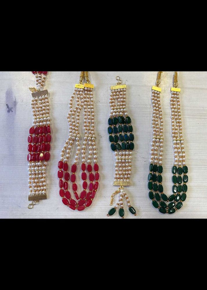 Pearl Bracelet And Mala