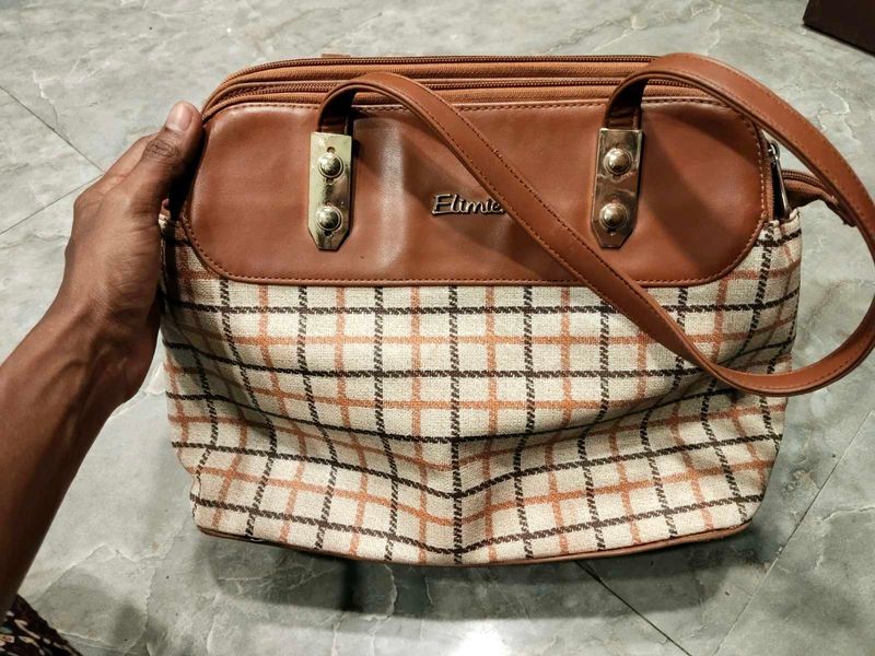 Vintage Elimate Plaid Handbag