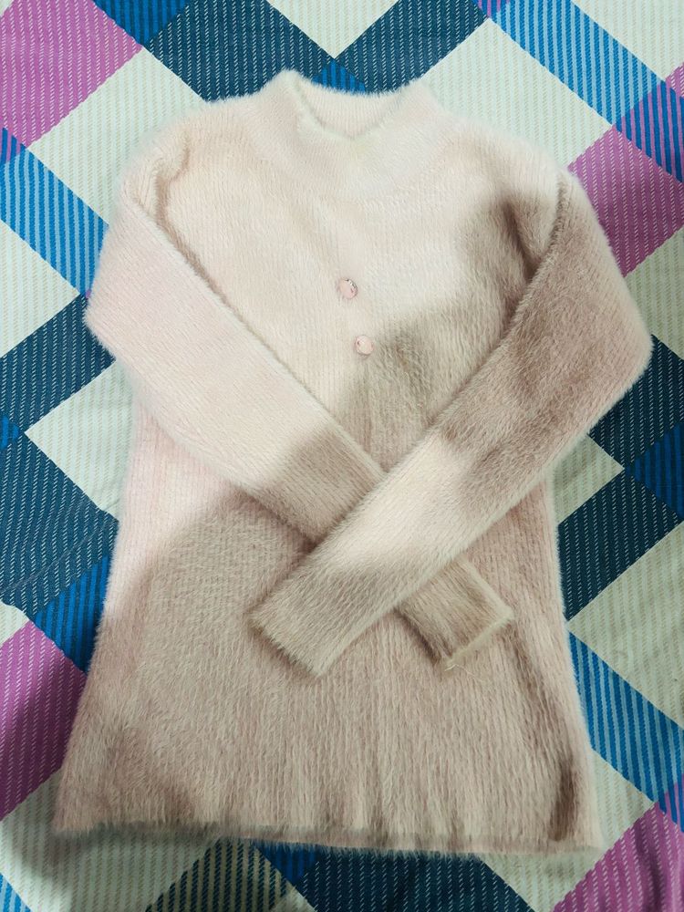 Cute Pink Fuzzy Sweater