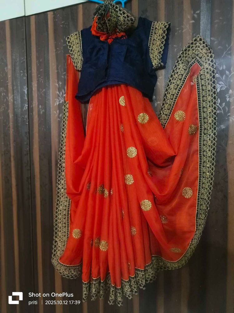 Orange Saree