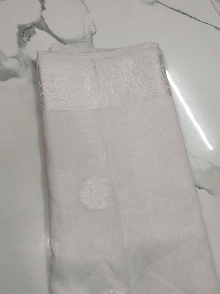 White Beautiful Formal Saree.