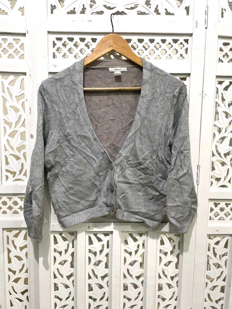 Mango Metalic Mist Knit Top D