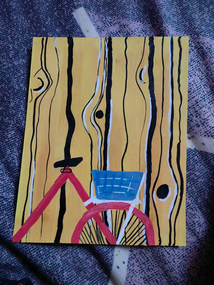 Handmade Bike Ride Artwork
