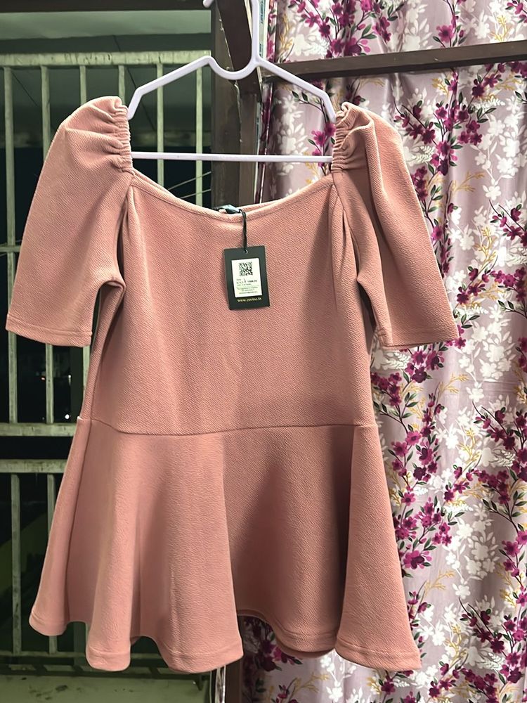 Pink Peplum Top
