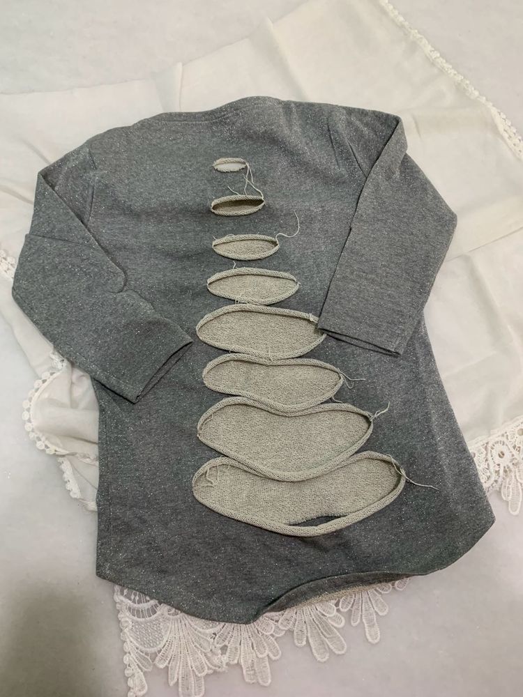 Styled Back Silver Top