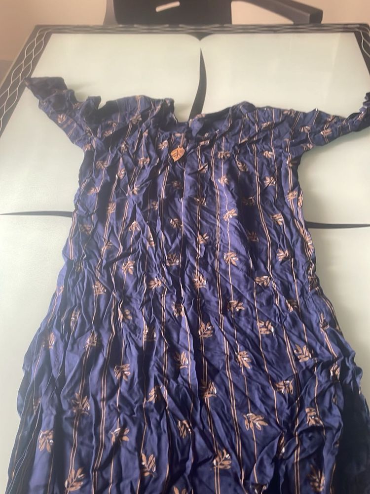 Navy Blue Straight Kurthi