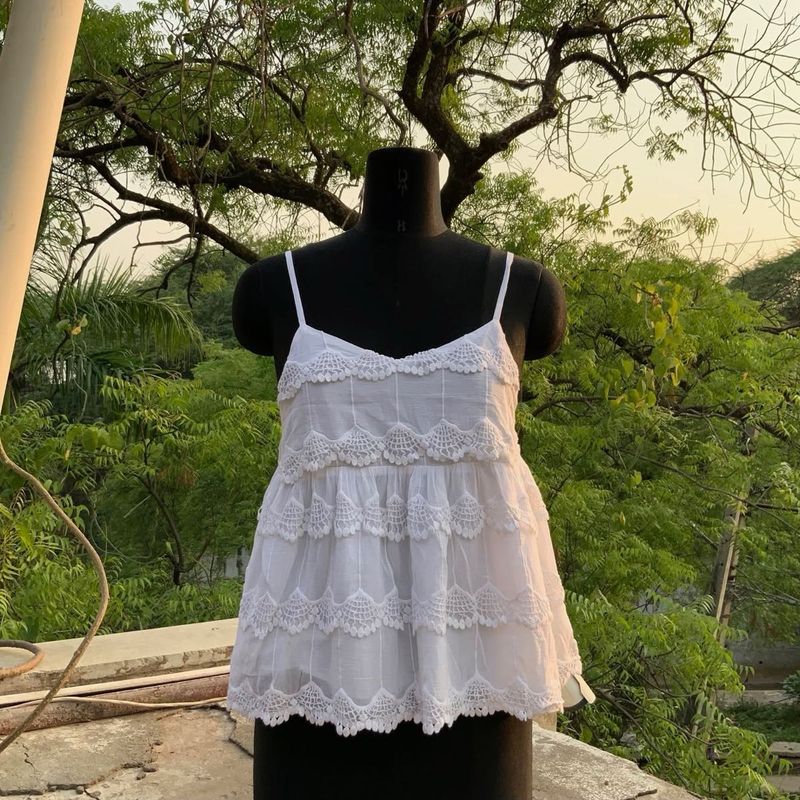 Peacock Embroidery Camisole with Lining