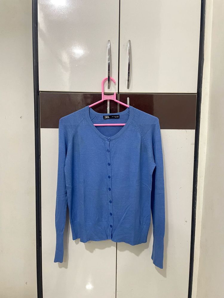 Zara Blue Cardigan - Size M