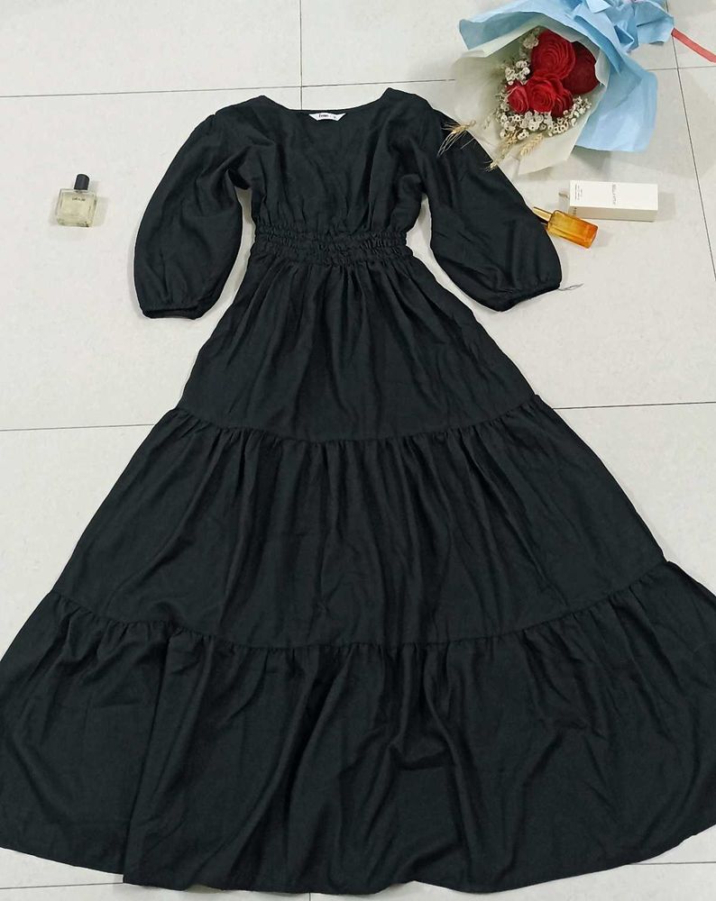 Black Tiered Maxi Dress