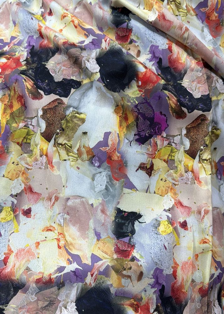 Colorful Abstract Crepe fabric