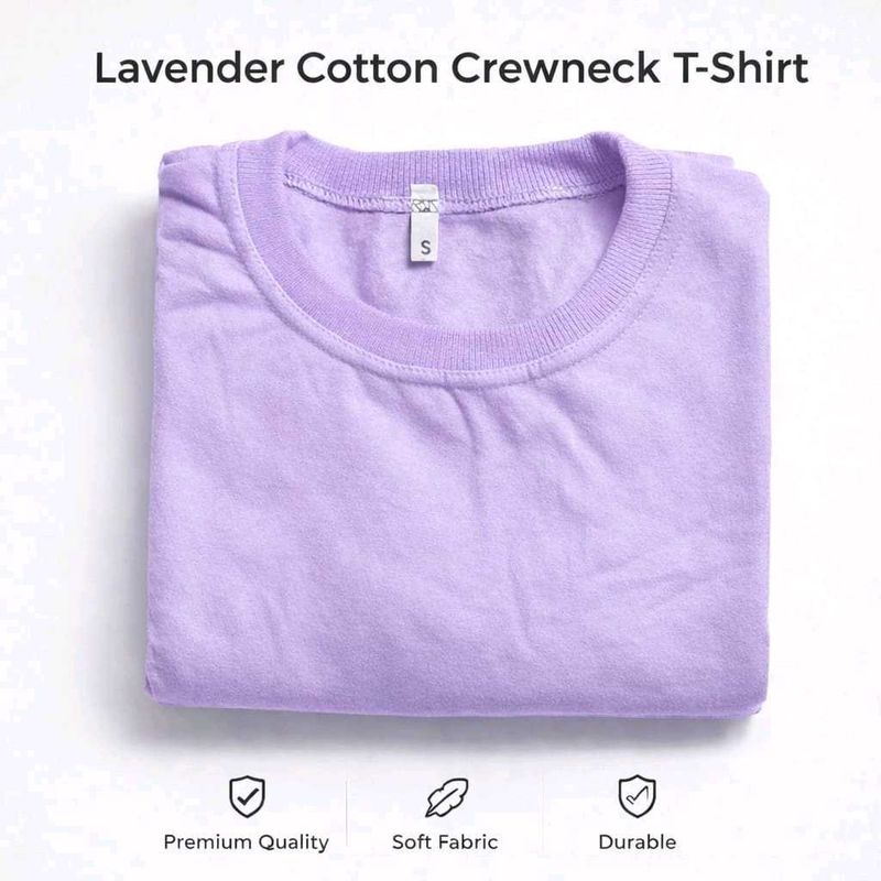 Lavender Crewneck Cotton Tee
