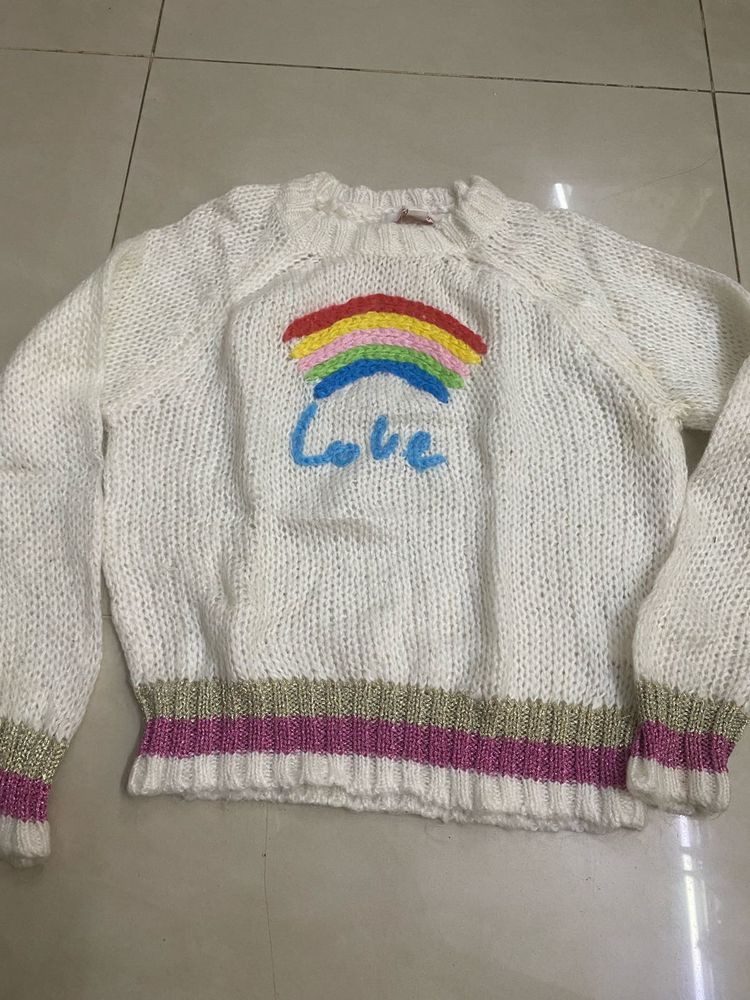 Rainbow Sweater 5-6 Yrs( FESTIVE OFFER)