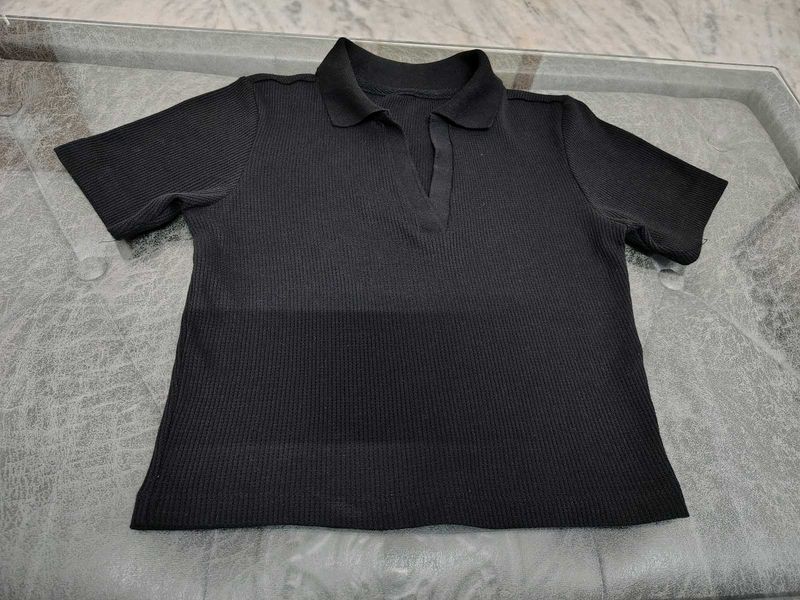 Black Polo Top