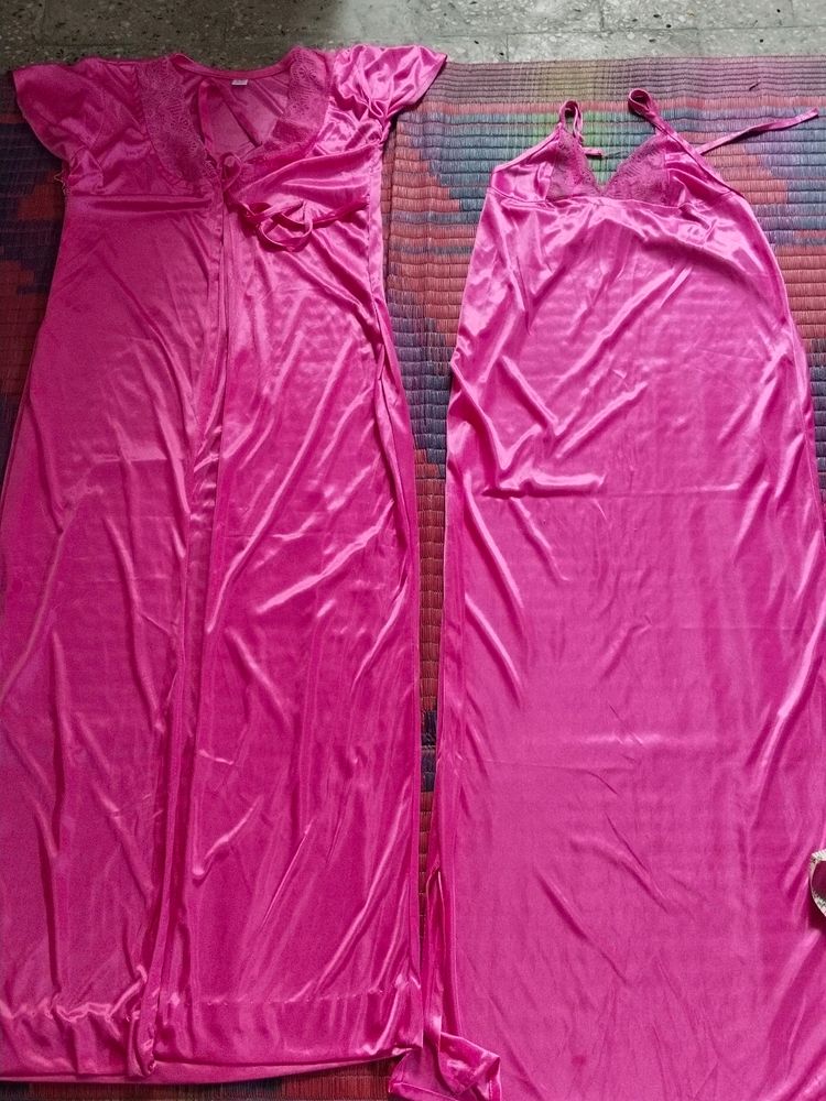 Pink Nighty Sat Length 49..