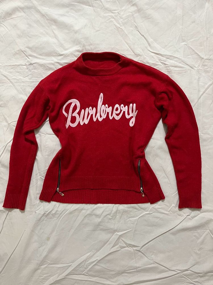 Burbrery Red Sweater